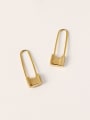 thumb Brass Geometric Minimalist Hook Trend Korean Fashion Earring 2