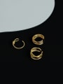 thumb Brass Geometric Minimalist Stackable Ring 0