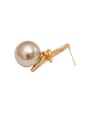 thumb Brass Imitation Pearl knot Vintage Drop Trend Korean Fashion Earring 4
