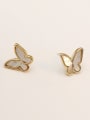 thumb Brass Shell Butterfly Cute Clip Trend Korean Fashion Earring 0