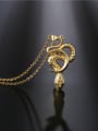 thumb Brass Vintage Snake Pendant Necklace 1