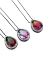 thumb Brass Millefiori Glass stone Water Drop Vintage Necklace, 1