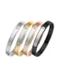 thumb Stainless steel Geometric Minimalist Band Bangle 0