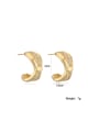 thumb Brass Cubic Zirconia Geometric Minimalist Stud Earring 1