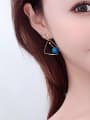 thumb Copper Bead Enamel Triangle Minimalist Drop Trend Korean Fashion Earring 1