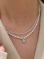 thumb Alloy Freshwater Pearl Water Drop Trend Multi Strand Necklace 1