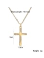 thumb Brass Cubic Zirconia Cross Trend Regligious Necklace 3