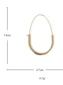 thumb Brass Hollow Geometric Minimalist Hook Earring 3
