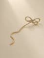 thumb Brass Cubic Zirconia Bowknot Tassel Vintage Single Trend Korean Fashion Earring 0