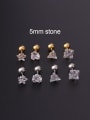 thumb Titanium Steel Cubic Zirconia Star Minimalist Stud Earring(Single Only One) 3