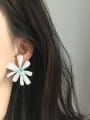 thumb Alloy Enamel Asymmetric Flower Trend Stud Earring 1