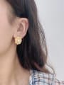 thumb Brass Imitation Pearl White Stud Earring 1