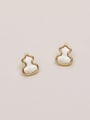 thumb Brass Shell Irregular Minimalist Stud Trend Korean Fashion Earring 3