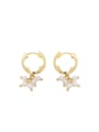 thumb Copper Imitation Pearl Geometric Minimalist Huggie Trend Korean Fashion Earring 0