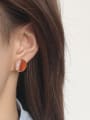 thumb Alloy Enamel  Cute Round Contrasting Color  Stud Earring 1