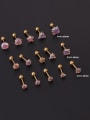 thumb Stainless steel Cubic Zirconia Geometric Hip Hop Stud Earring (Single Only One) 0