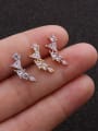 thumb Copper with Cubic Zirconia White Star Dainty Stud Earring(Single) 3