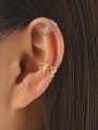 thumb Brass Hollow Flower Minimalist Single Earring Only one earring 1