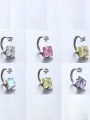 thumb Titanium Steel Cubic Zirconia Geometric Minimalist Single Earring 0