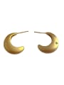 thumb Brass Geometric Minimalist Stud Earring 3