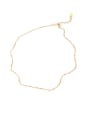 thumb Brass Minimalist  Line Chain Necklace 0