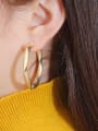 thumb Copper  C-shape minimalist hoop Trend Korean Fashion Earring 1