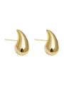 thumb Brass Water Drop Minimalist Stud Earring 0