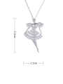 thumb Brass Cubic Zirconia  Minimalist Angel  Pendant Necklace 2