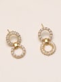 thumb Brass Imitation Pearl Geometric Vintage Drop Trend Korean Fashion Earring 2