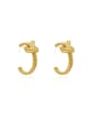 thumb Brass knot Geometric Minimalist Stud Trend Korean Fashion Earring 0