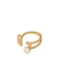 thumb Brass Geometric Trend Band Ring 3