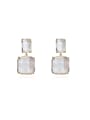 thumb Brass Crystal Geometric Luxury Drop Earring 0