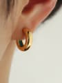 thumb Brass Enamel Irregular Minimalist Stud Earring 1