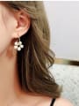 thumb Copper Imitation Pearl Flower Minimalist Hook Trend Korean Fashion Earring 1