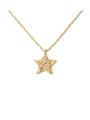 thumb Brass Double sided Star Minimalist pendant Necklace 1