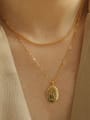 thumb Brass Geometric Vintage Fashion abstract Human body Pendant Necklace 1