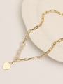 thumb Brass Imitation Pearl Heart Minimalist Trend Korean Fashion Necklace 3