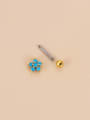 thumb Brass Turquoise Heart Cute Single Earring 2