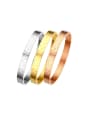 thumb Stainless steel Letter Minimalist Band Bangle 0