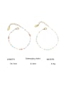 thumb Brass Glass beads  Minimalist Irregular Bracelet and Necklace Set 4