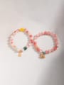 thumb Brass Natural Stone Multi Color Horse Cute Handmade Beaded Bracelet 2