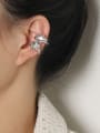 thumb Brass Opal Geometric Vintage Clip Earring 1
