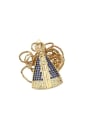 thumb Brass Cubic Zirconia Religious Vintage Necklace 4