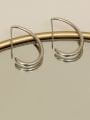 thumb Brass  smooth Geometric Minimalist Hook Trend Korean Fashion Earring 2