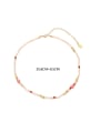 thumb Brass Natural StoneMinimalist Irregular Multi Color Bracelet and Necklace Set 1