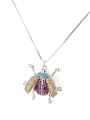thumb Brass Cubic Zirconia Insect Cute Necklace 3