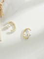 thumb Copper Imitation Pearl Geometric Minimalist Stud Trend Korean Fashion Earring 3