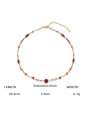 thumb Brass Natural Stone Bohemia Irregular Bracelet and Necklace Set 2