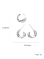 thumb Brass Cubic Zirconia Geometric Minimalist Clip Earring 2