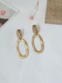 thumb Copper Hollow Geometric Minimalist Drop Trend Korean Fashion Earring 1